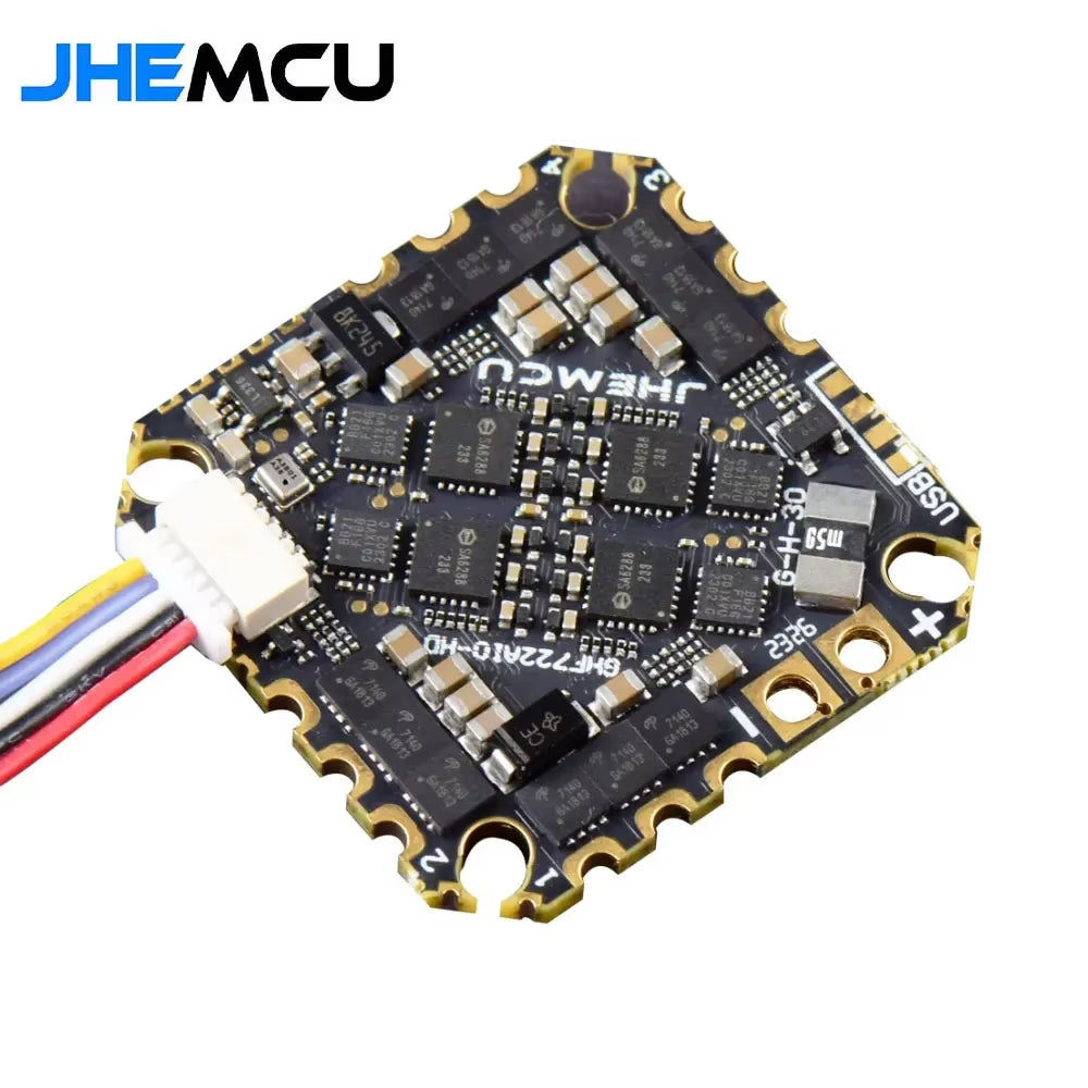 JHEMCU GHF722AIO-HD 40A AIO Flight Controller F722 FC Baro OSD Blackbox 40A 4In1 ESC 2-6S for RC FPV Freestyle Cinewhoop Drone