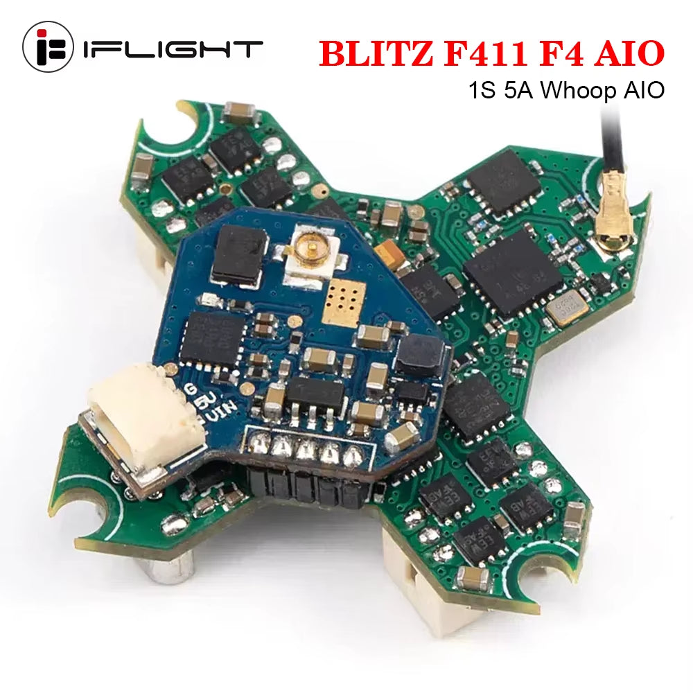 Iflight BLITZ F411 F4 1S 5A Whoop AIO Flight Controller 50Mw VTX Built-In ELRS 2.4G Receiver for RC FPV Racing Drone