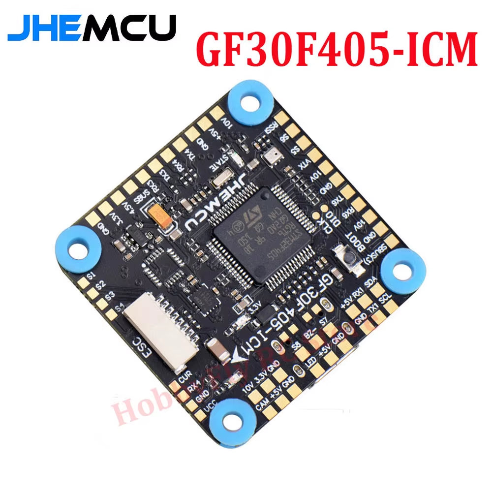 JHEMCU GF30F405-ICM Baro OSD Balckbox 5V 10V Dual BEC F405 Flight Controller 3-8S 30X30Mm for RC FPV Freestyle Drone Parts