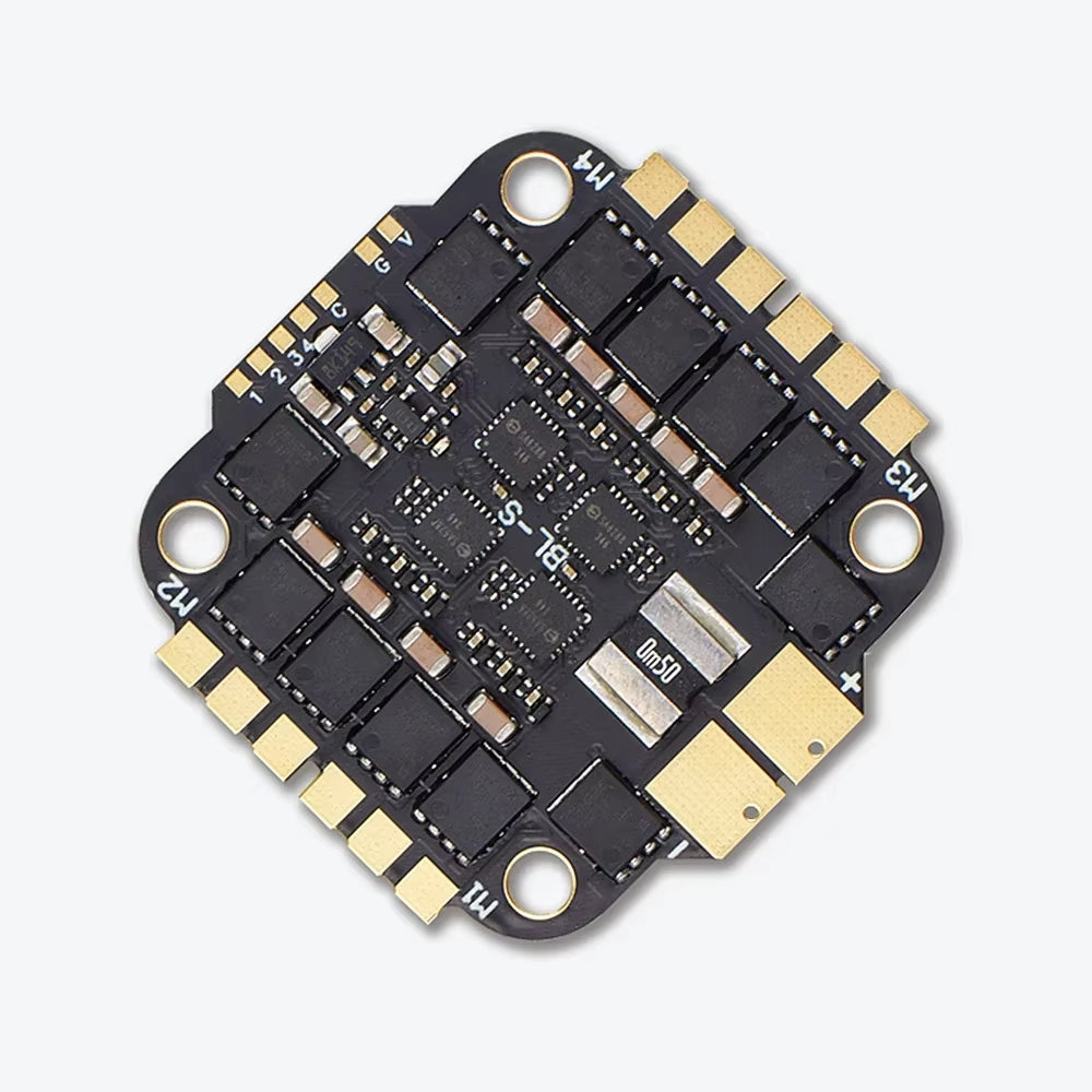 JHEMCU Ruibet 50A / 60A / 65A 3-6S Dshot600 BLHELI_S 4In1 ESC Built - in TVS Tube Pole Distance 30.5X30.5Mm for RC FPV Drone