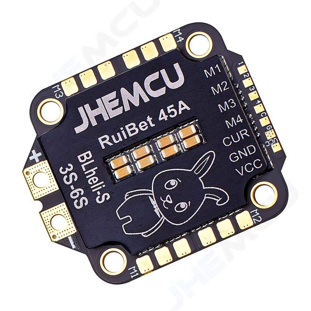JHEMCU Ruibet 45A/ 55A ESC BLHELI_S Dshot600 4In1 Brushless ESC 3-6S 30.5X30.5 M4 for RC FPV Freestyle Flight Controller Drone