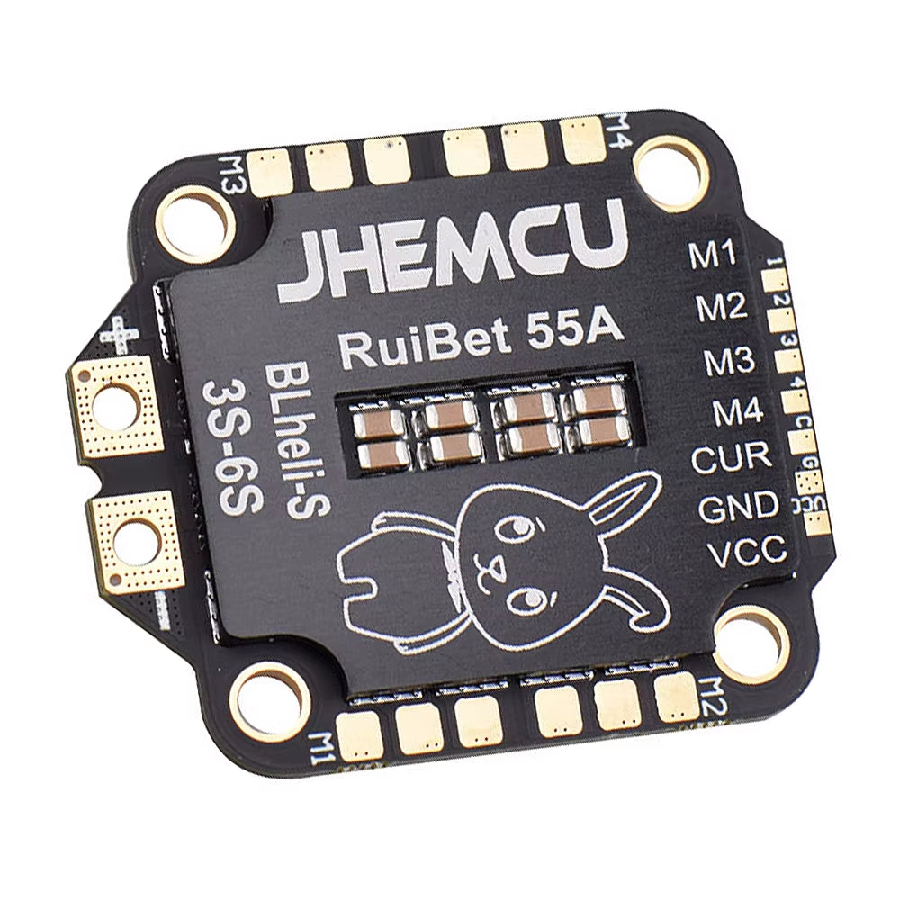 JHEMCU Ruibet 45A/ 55A ESC BLHELI_S Dshot600 4In1 Brushless ESC 3-6S 30.5X30.5 M4 for RC FPV Freestyle Flight Controller Drone