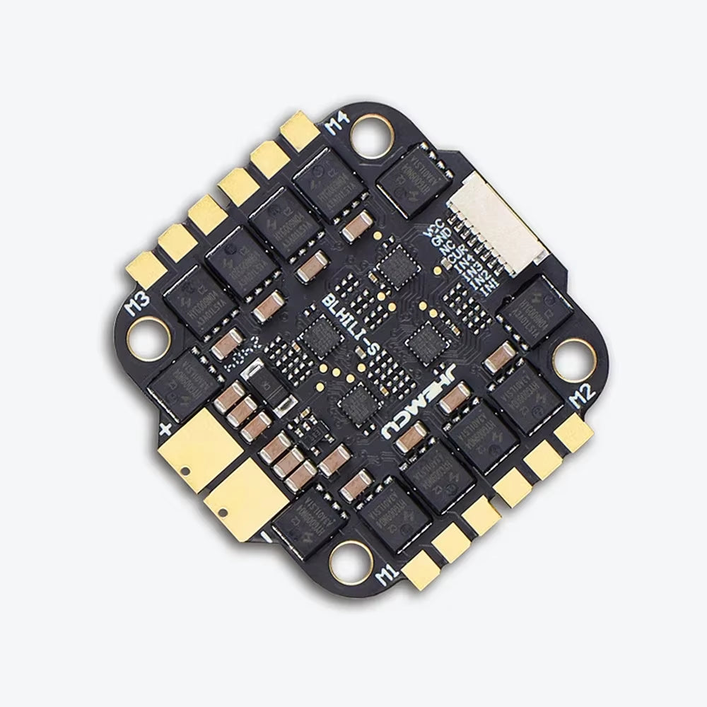 JHEMCU Ruibet 50A / 60A / 65A 3-6S Dshot600 BLHELI_S 4In1 ESC Built - in TVS Tube Pole Distance 30.5X30.5Mm for RC FPV Drone