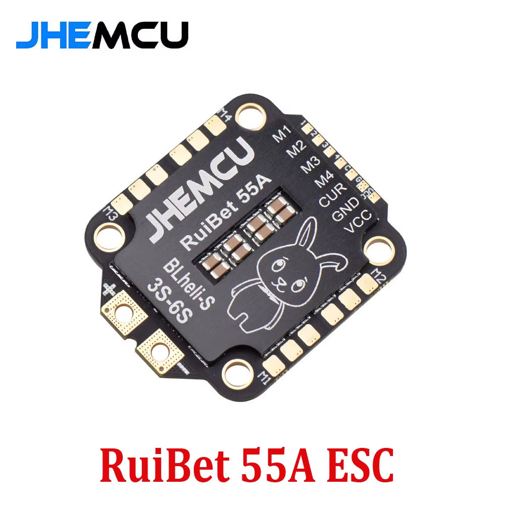 Ruibet 45A/55A ESC BLHELI_S Dshot600 4In1 Brushless ESC 3-6S 30.5X30.5 M4 for RC FPV Freestyle Flight Controller Drone