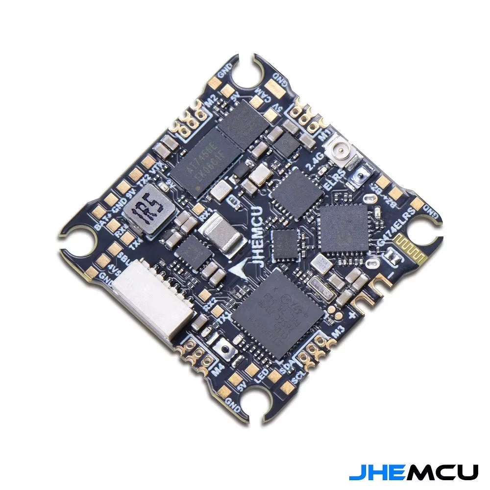 JHEMCU G474ELRS AIO Flight Controller Built-In 2.4G Receiver OSD 8MB Black Box 1-2S 25X25Mm for FPV Freestyle Drone