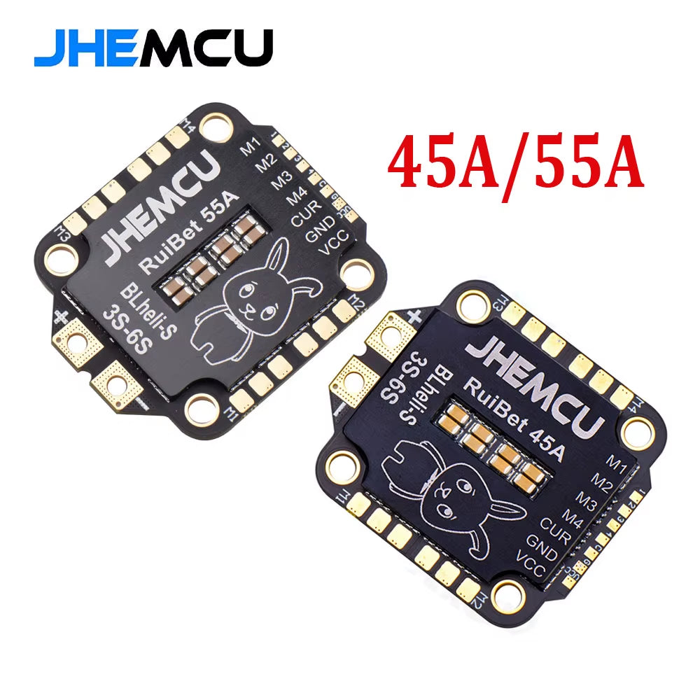 Ruibet 45A/55A ESC BLHELI_S Dshot600 4In1 Brushless ESC 3-6S 30.5X30.5 M4 for RC FPV Freestyle Flight Controller Drone