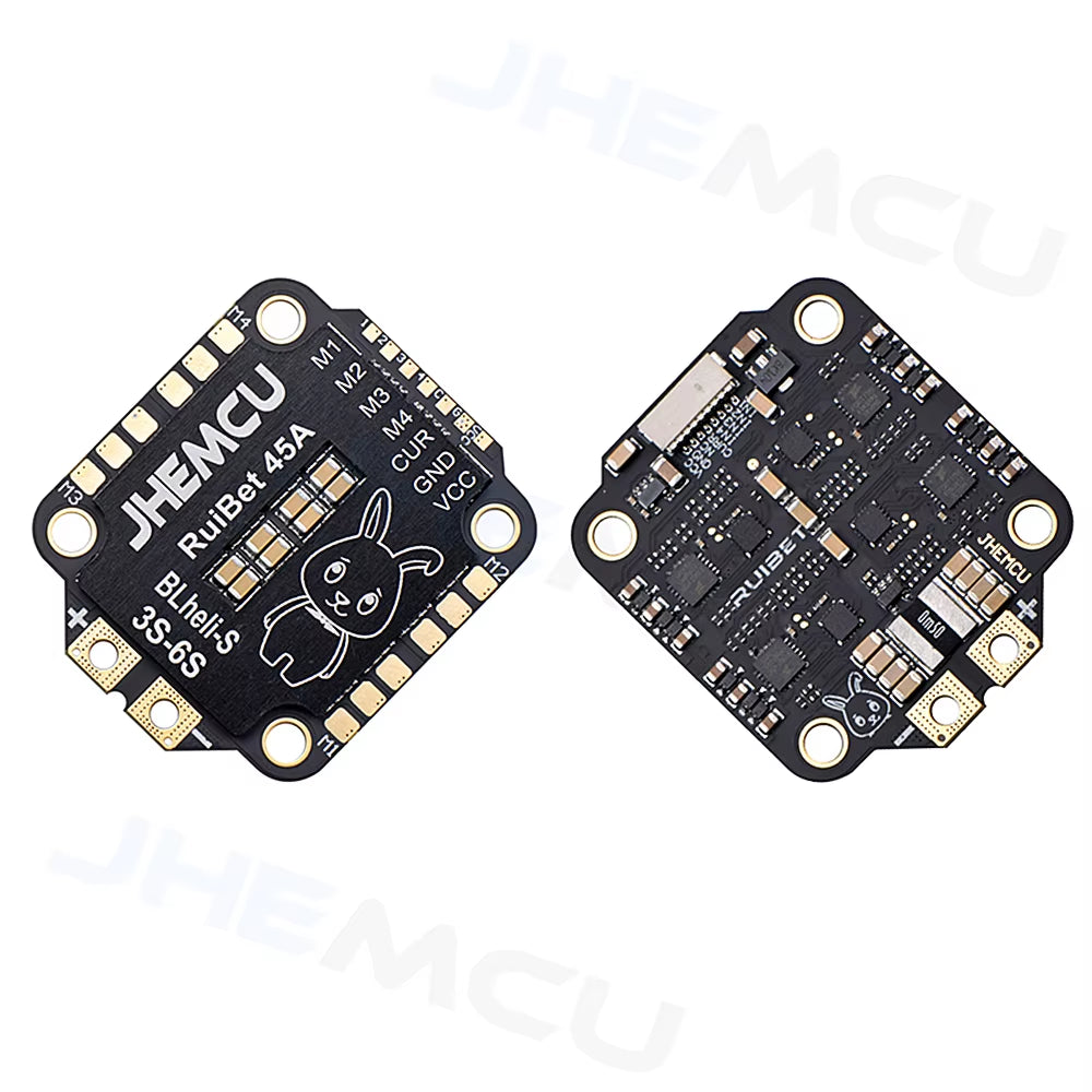 JHEMCU Ruibet 45A/ 55A ESC BLHELI_S Dshot600 4In1 Brushless ESC 3-6S 30.5X30.5 M4 for RC FPV Freestyle Flight Controller Drone